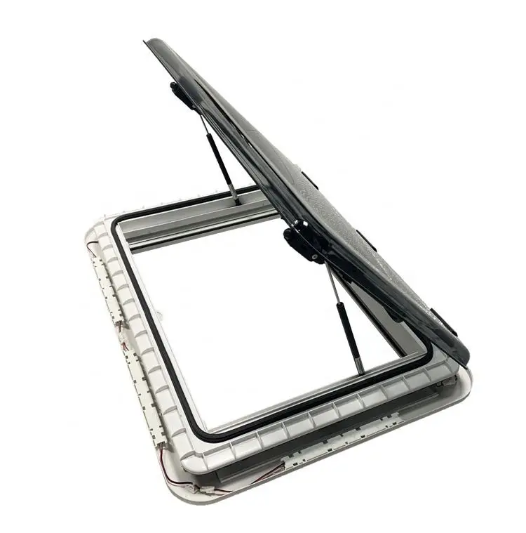 XUHE RV Skylight Replacement With Double Glazed Dome Top Easy Operating With Gas Lifting Spring Skylight Cover