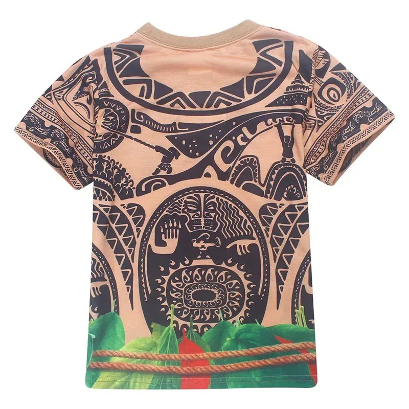 

DY2020 Year Child Holiday Cotton T-shirt Shorts Kid Boys Pajamas Halloween Maui Moana Fancy Cool Costume Pyjama For Toddler I IS