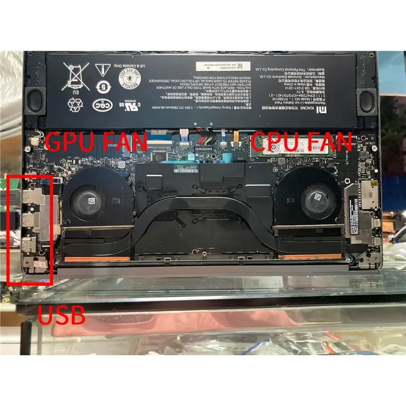 Cooling Fan for Mi 15.6 PRO Timi TM1701 Laptop Replacement Internal CPU GPU Cooler Motor Assembly Repair Parts