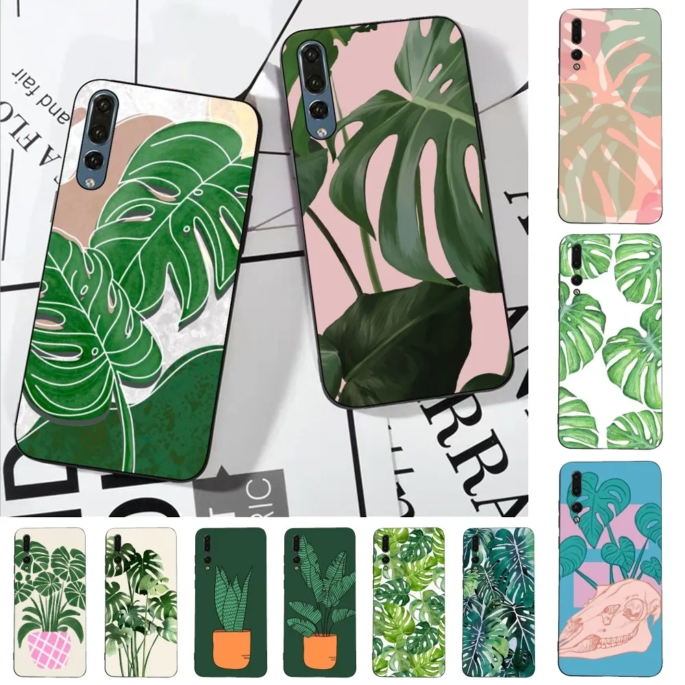 Cactus Tiger Pilan Monstera Green Plants   Phone Case For Huawei P 8 9 10 20 30 40 50 Pro Lite Psmart Honor 10 lite 70