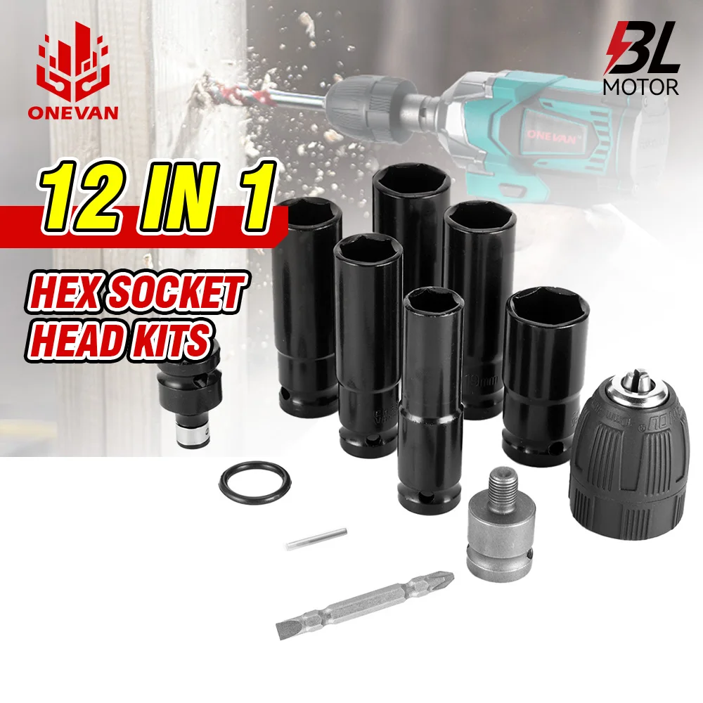 Broca Chuck Drive Adapter Grupo Chave de Impacto Elétrica Soquete Hexs Adaptador para Chaves de Fenda 12 Pcs