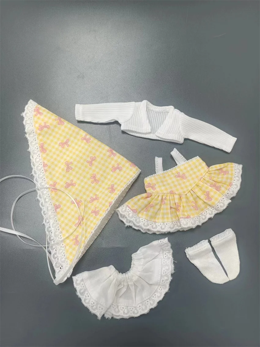 Da Tou Dian Big Bow Cake Sets BJD Doll Baby Clothes Toys Dress Cute Colorful Blue Yellow Pink Girls Gifts Doll Accessories