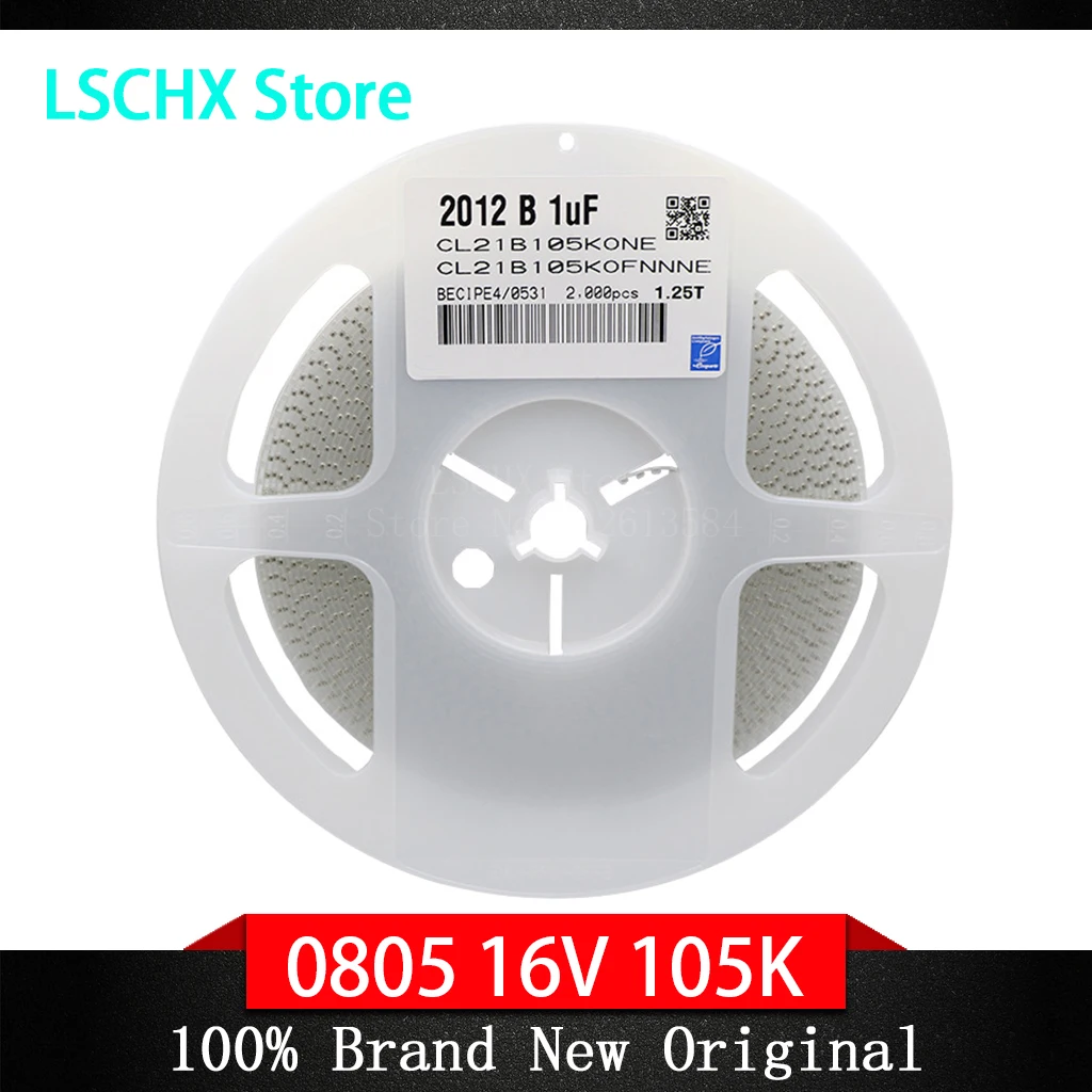2000pcs/Reel 0805 1uF 105 10V 16V 25V 50V X5R SMD Capacitor Original New