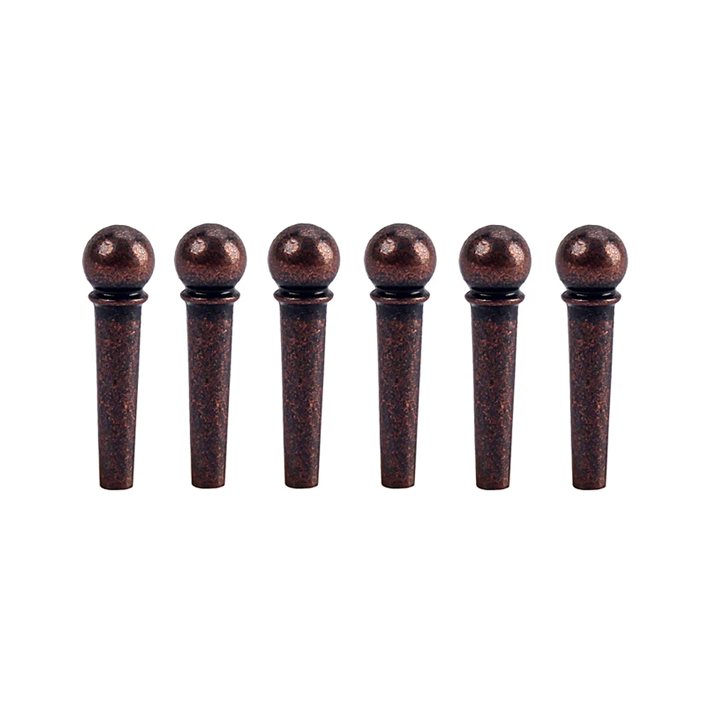 

6pcs Guitar Bridge Pins String Studs Metal Replacement Acoustic Parts Brass Durable High Grade Stable Frequency Full Timbre