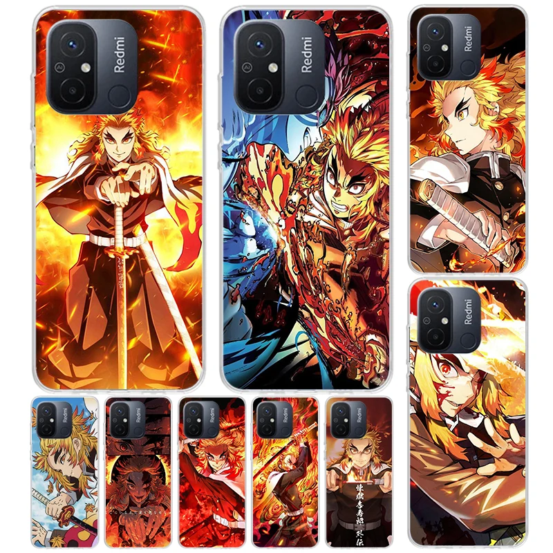 Demon Slayer Rengoku Kyoujurou Cover For Xiaomi Redmi 12 12C 10 10C 9 9C 9T 9A Phone Case 10A 8A 8 7A 7 6A 6 Pro K60 K20 K40 S2