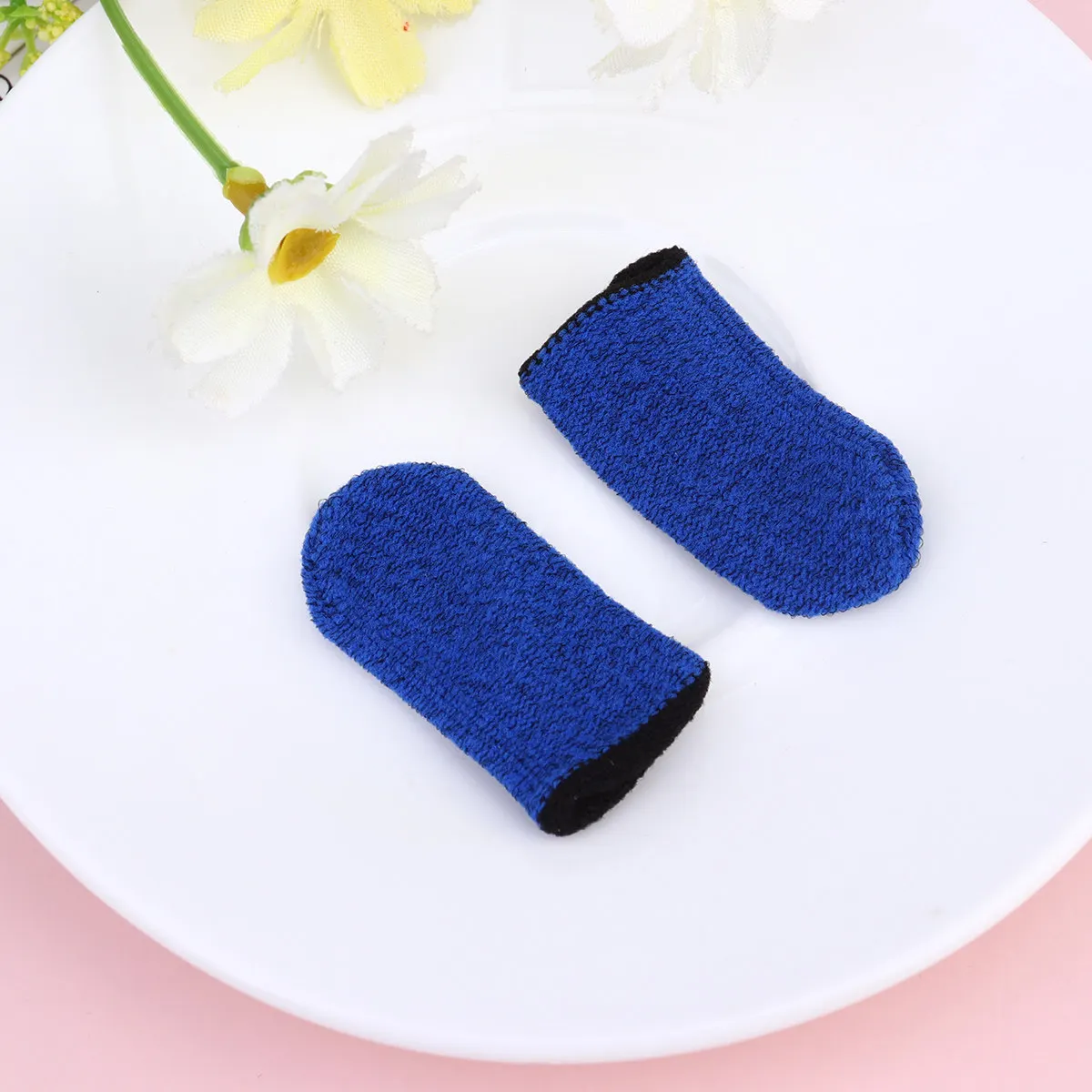 

10Pcs Anti-Slip Touch Screen Finger Sleeves Conductive Fiber Breathable Game Thumb Covers Mobile Phone Gaming Accessory