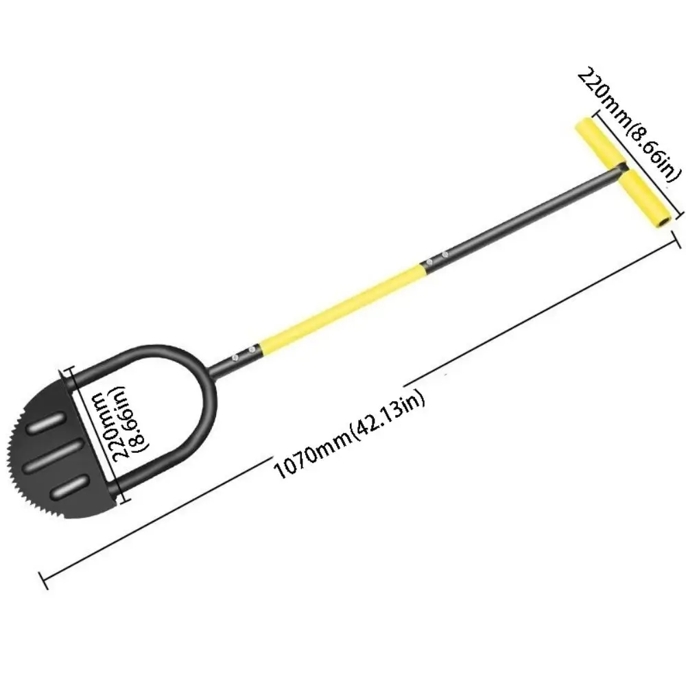 Hot Selling Handheld Lawn Mower Portable T-Grip Handle Trimming Shovel Half Moon Shape Manual Edging Tool Courtyards