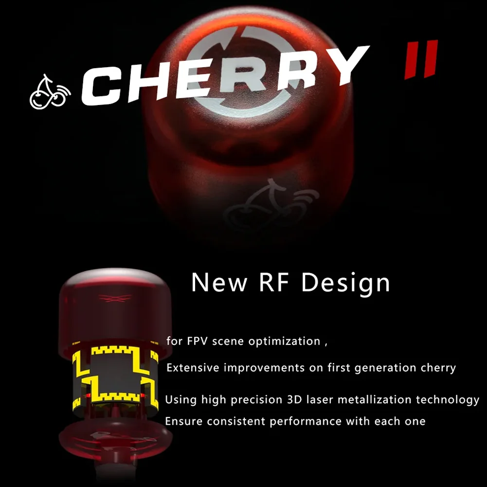 RUSHFPV Cherry 2 II 5.8G 1.8DBI FPV Antenna LHCP RHCP SMA UFL MMCX per FPV Freestyle Analogico Digitale Droni Parti FAI DA TE