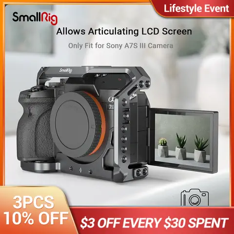 smallrig DSLR Sony A7S3 camera Cage rig A7SIII Form-fitting Cage for Sony Alpha 7S III Camera Cage A7siii Cage Rig Set 2999