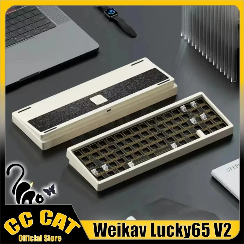 

Weikav Lucky65 V2 Mechanical Keyboard Kit 3 Mode 2.4g/Bluetooth Hot Swap Rgb Gaming Customization Gasket Structure Keyboard Gift