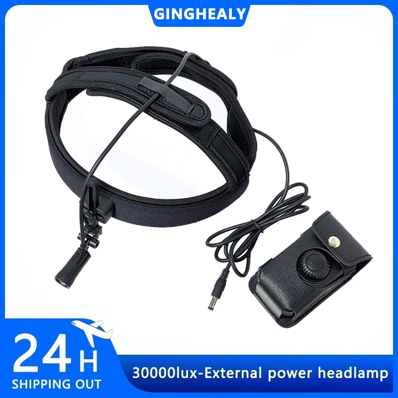 

Ginghealy 5W LED Headlight Adjustable High-Brightness Focused Spot Reading Glasses Magnifier Clamp-On with 4-Hour Battery Life
