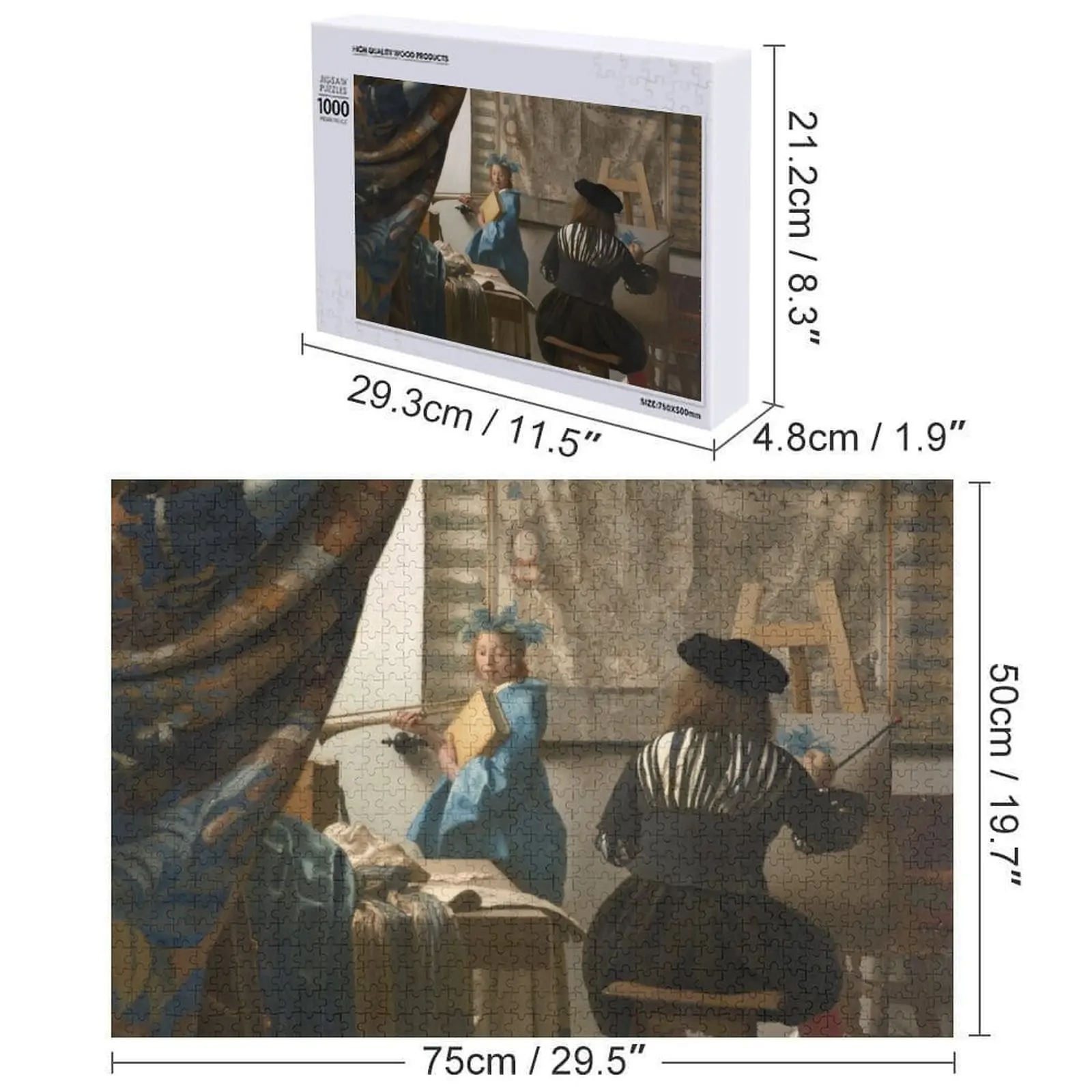 Johannes Vermeer - Seni Melukis Puzzle Jigsaw Kustom Dengan Foto Puzzle Jigsaw Kustom Untuk Anak-Anak