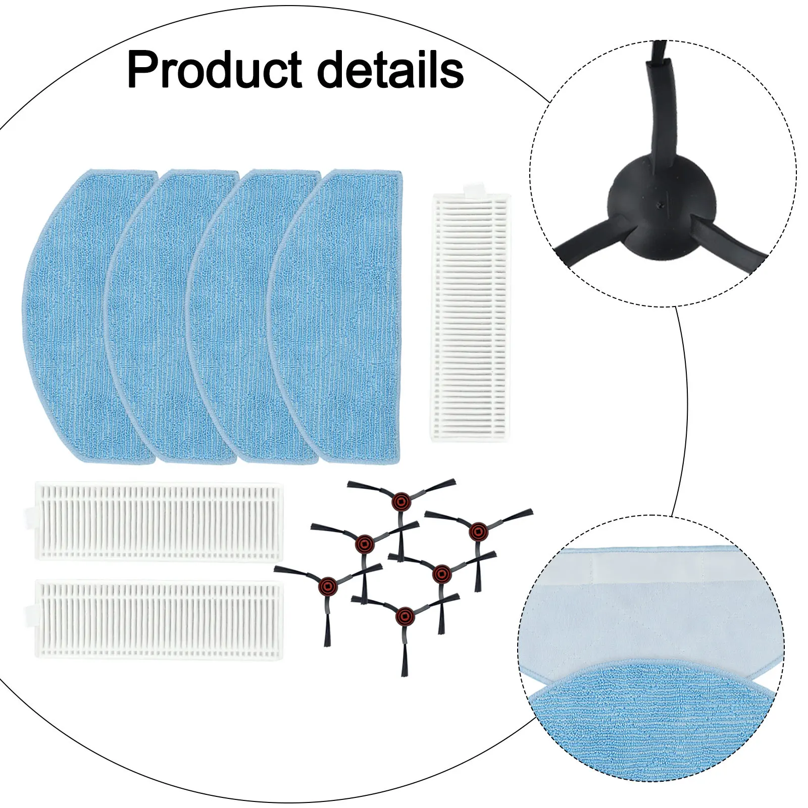 

Floor Cleaning Home Cleaning As Shown Vacuum Consumables Mop Cloths Sturdy Material Dust Filters Easy Installation