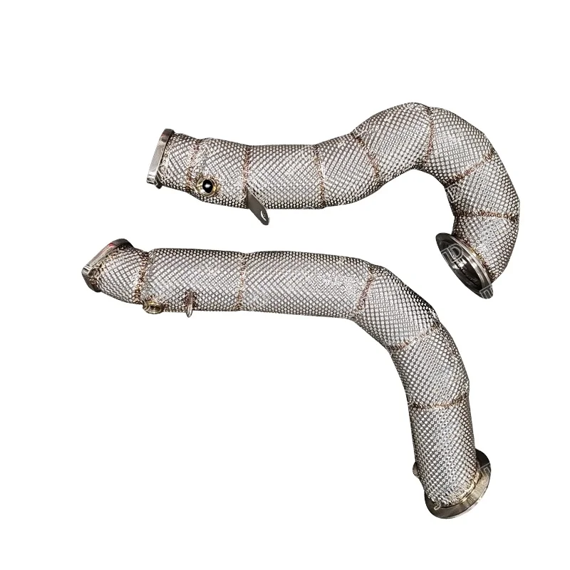 JTLD Made China Performance Exhaust Downpipe Heat Shield For BMW 335i E90 E91 E92 E93 335i N54 3.0T Stainless Steel Exhaust Test view 2