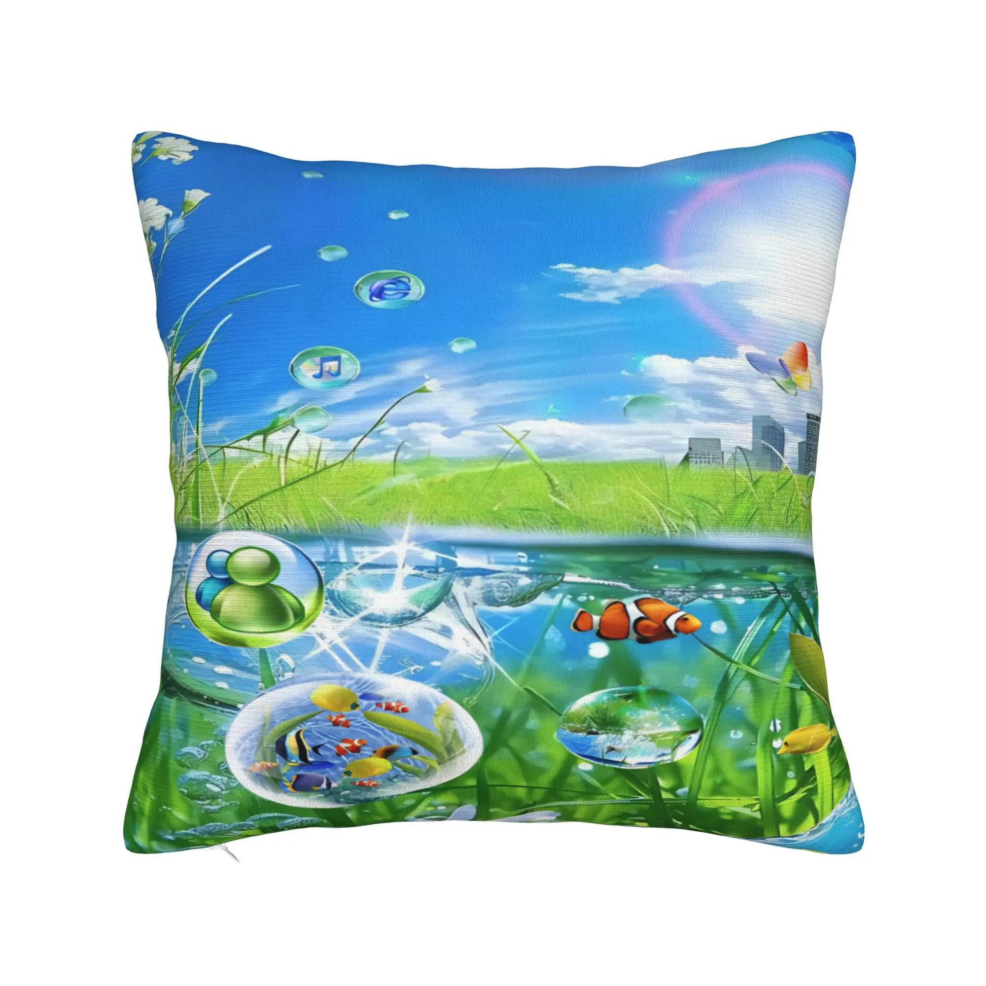 New Style Home Frutiger Aero Decor Pillowcases Stuff  Pillow Cover Square Multi Size