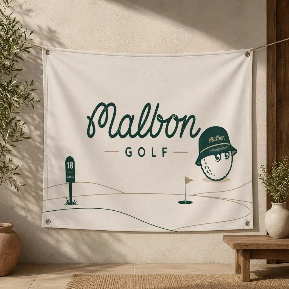 Marke Malbon Golf Flags Modische Flagge für Wohnzimmer, Zuhause, Wohnheim, Dekoration, Wand, Outdoor, Camping, Party, Banner, Geschenke – Detail 6