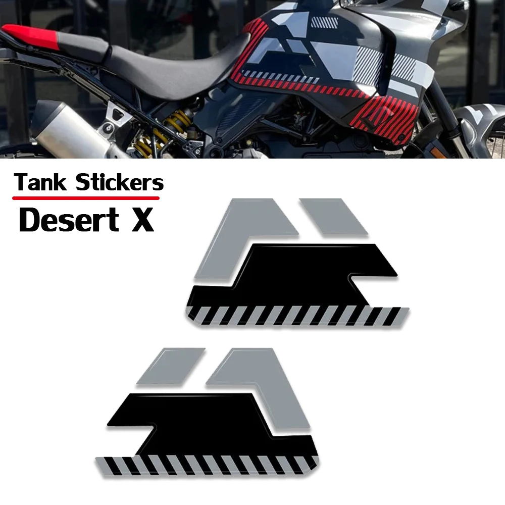 2023 Desert X Stickers Motorcycle 3D Gel Epoxy Sticker Tank Pad Protection For Ducati Desert X Desert X RR 22 Accessories