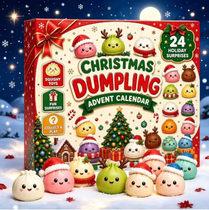 Weihnachts-Adventskalender 24 Stück Quetsch-Fidget-Spielzeug, Stressabbau-Überraschungs-Blindbox, Weihnachts-Feiertagsgeschenk