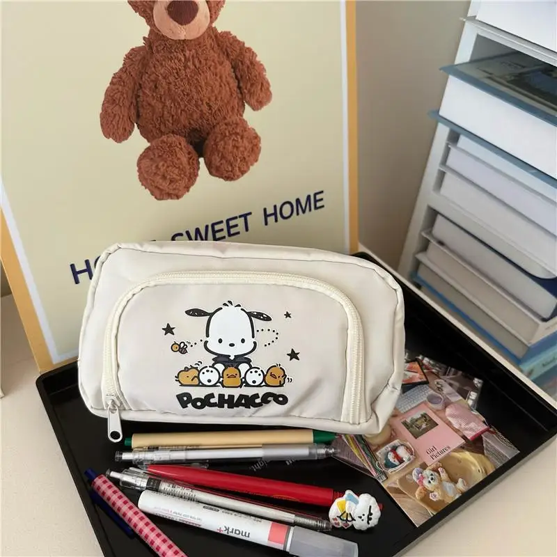 Pochacco Sanrio Kawaii Pen Bag - Large Capacity Cute Cartoon Student Pencil Case Ideal Gift For Stationery & Cosmetics Storage