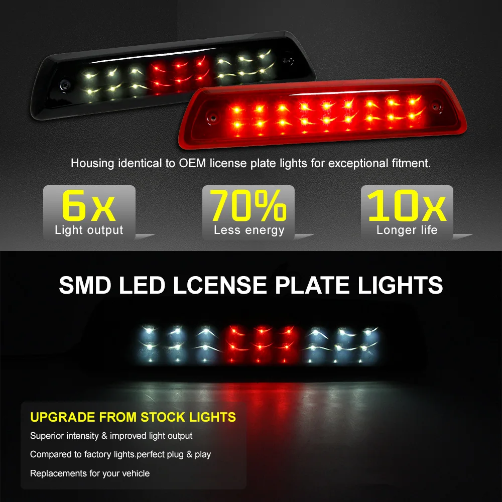 1PCS LED 3RD High Brake Light Third Stop Lamp Tail Light Red White For Ford F150 2009 2010 2011 2012 2013 2014  AL3Z13A613E