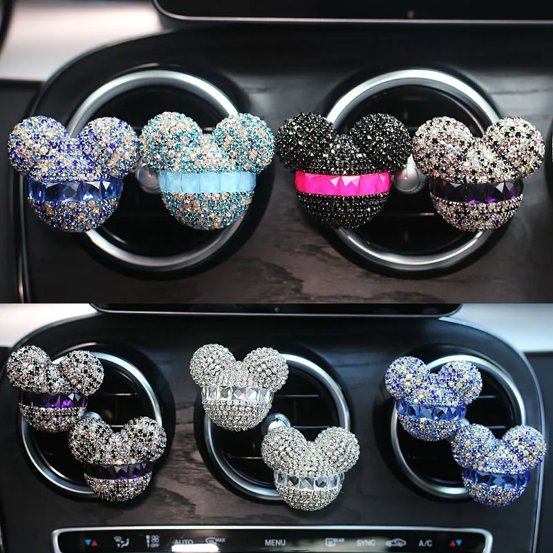 Car Air freshener for girls car accessories decoration car perfume clip fragrance diffuser diamond car interior Decoration