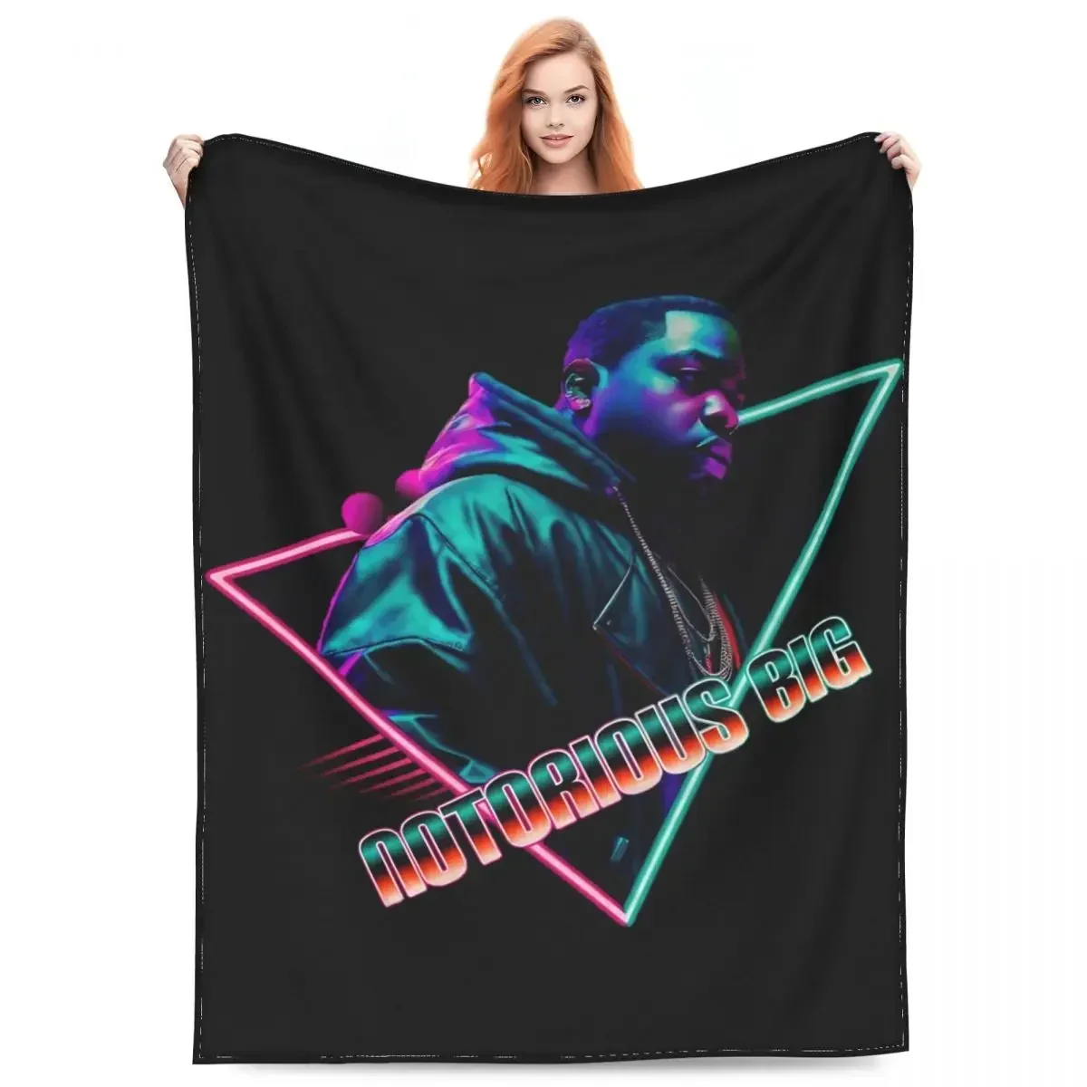 

Notorious Big Blankets Velvet Textile Decor Vintage Cool Rapper Relax Super Warm Throw Blanket for Home Couch Quilt