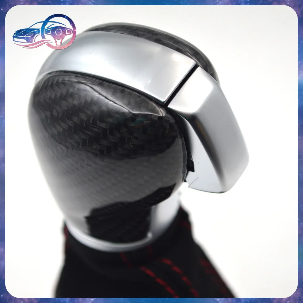 G7DSGHXTXW Gear Shift Knob For VW Golf 7 Carbon Fiber Red Line Leather Gear Knob Assembly Auto Interior Parts