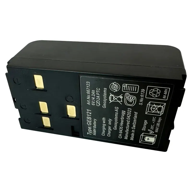 GEB121 Battery With 6V 4200mAh Capacity For SWISS TC302/402/402R/700/802 And TPS300/400/700/800/1100 Total Station Surveying