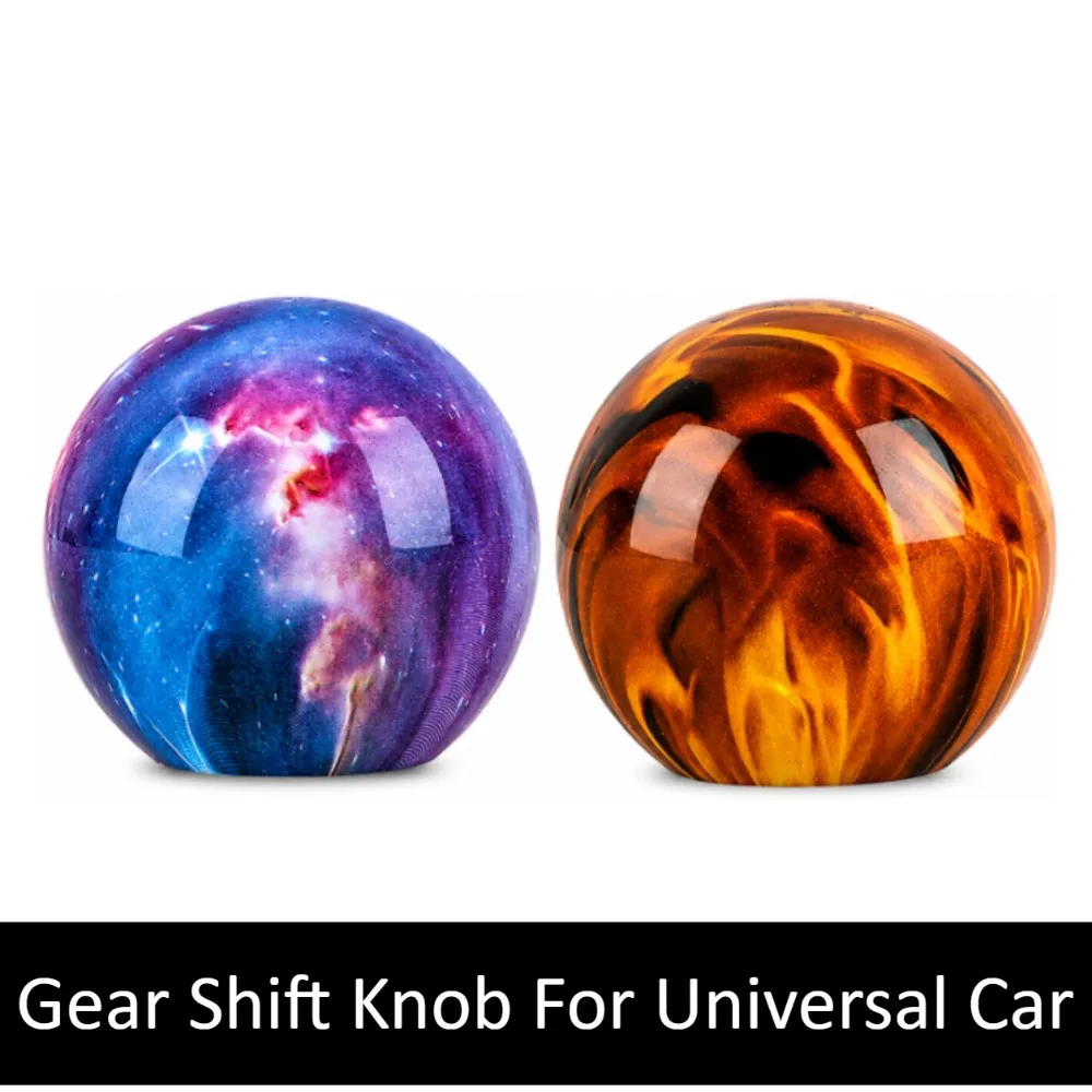 Gear Shift Knob For Universal Car Interior Tuning Replacement Shift Knob Flame Starry Wave Water DIY Auto Accessory