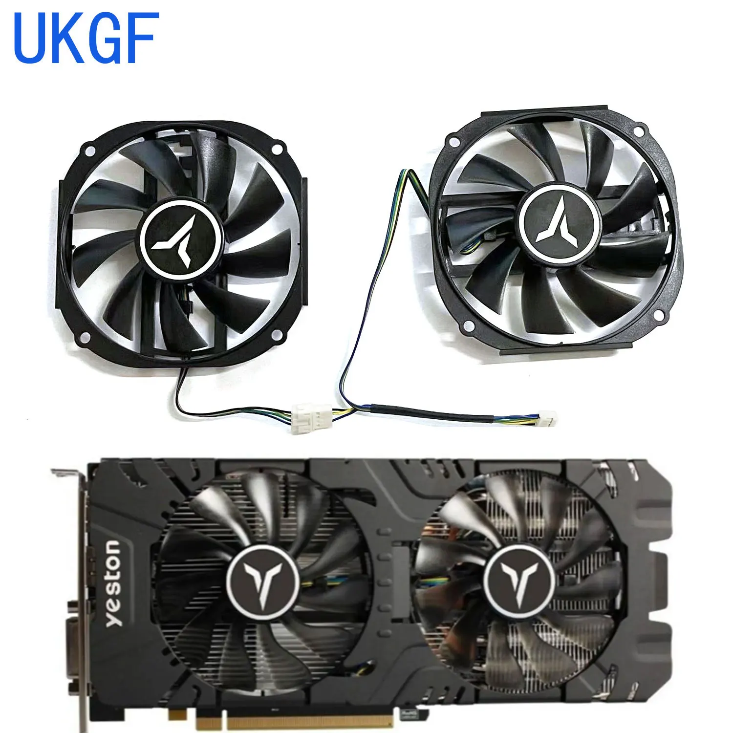 New For YESTON Radeon RX580 570 480 2048SP 8G D5 god of the earth Graphics Card Replacement Fan