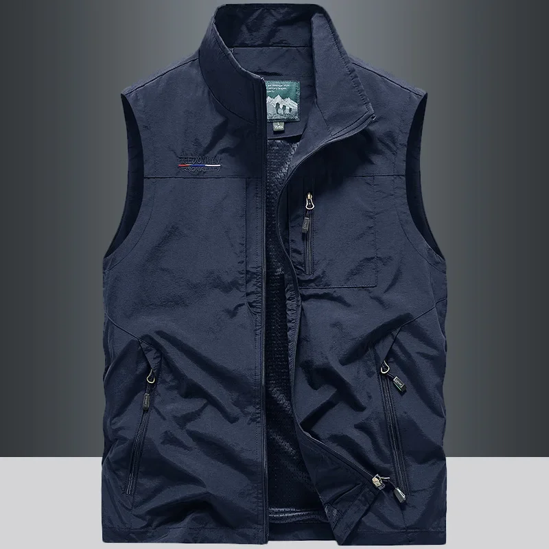 

2023 Spring Trend New Outdoor Casual Vest Men's Spring and Autumn Multi Pocket Work Vest Coat