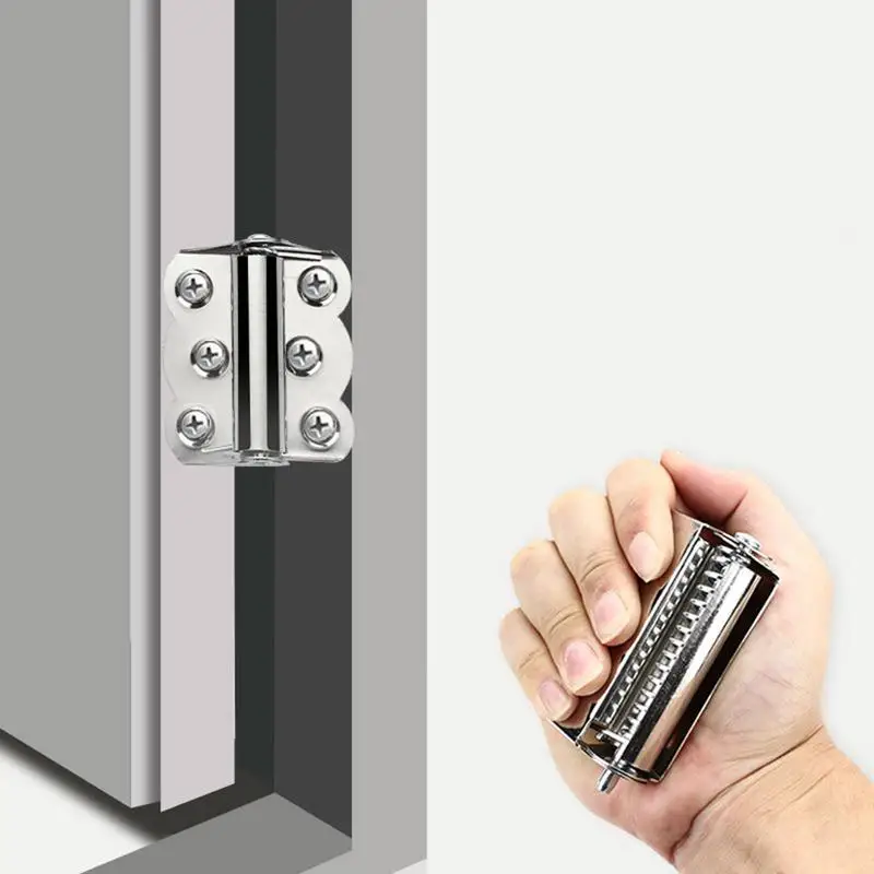 201 Stainless Steel Butterfly Hinge Automatic Closing Flush Hinges Rustproof Spring Cabinet Door Window Hinge Home Hardware