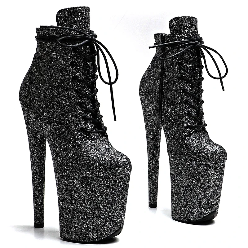 

Leecabe 20CM/8Inch Glitter upper Platform disco party High Heels stripper heel Pole Dance boot