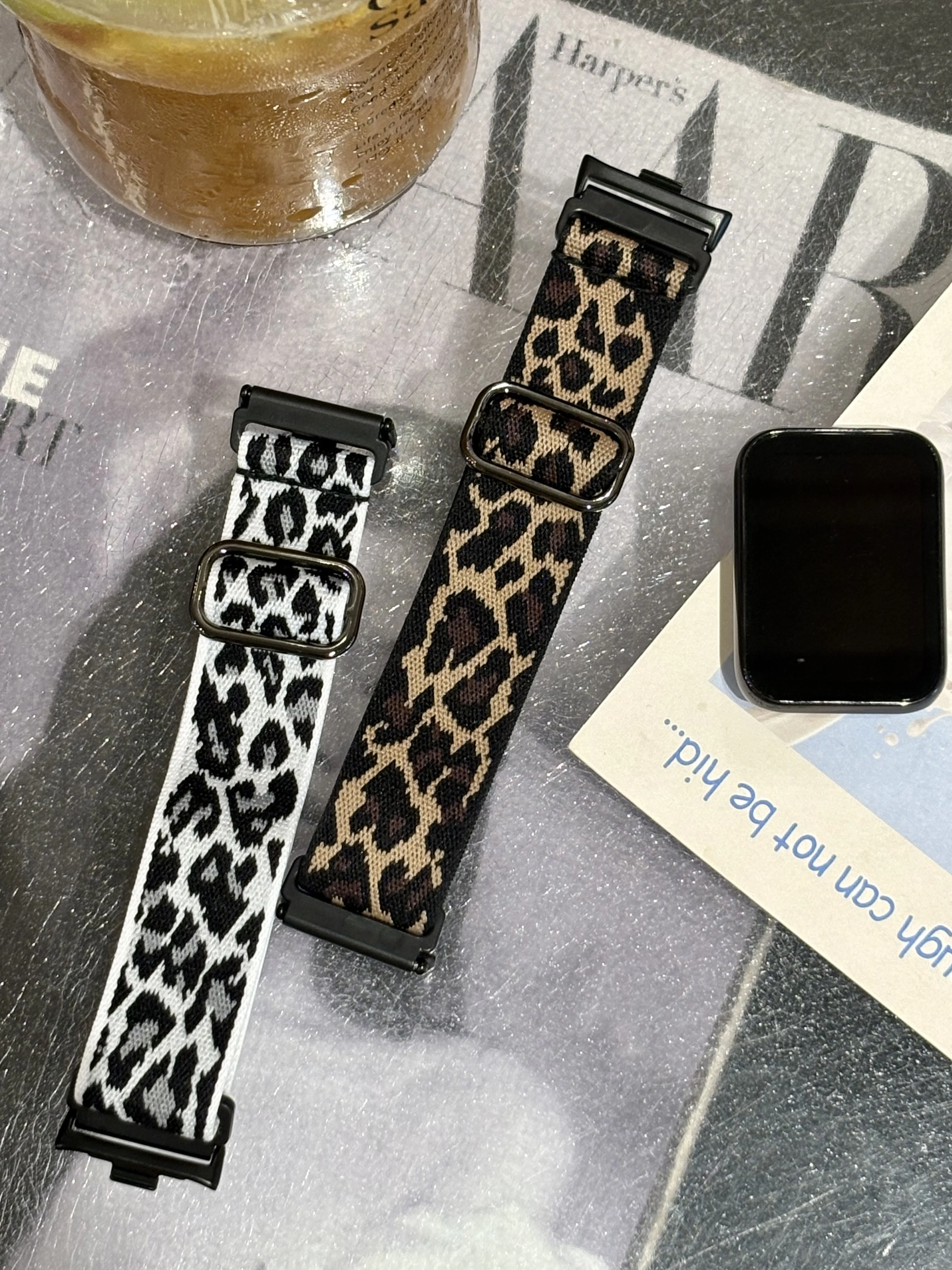 حزام الإفراج السريع بطبعة الفهد - حزام نايلون صديق للبشرة لـ Xiaomi Band 8 Pro/9 Pro & Redmi Band 4 للجنسين