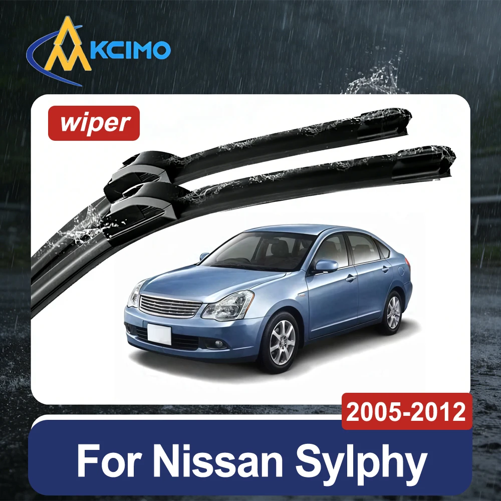 

Premium Front Wiper Blade Set For Nissan Sylphy 2005-2012 All-Season Rubber Windshield Wipers Pack of 2 Perfect Fit