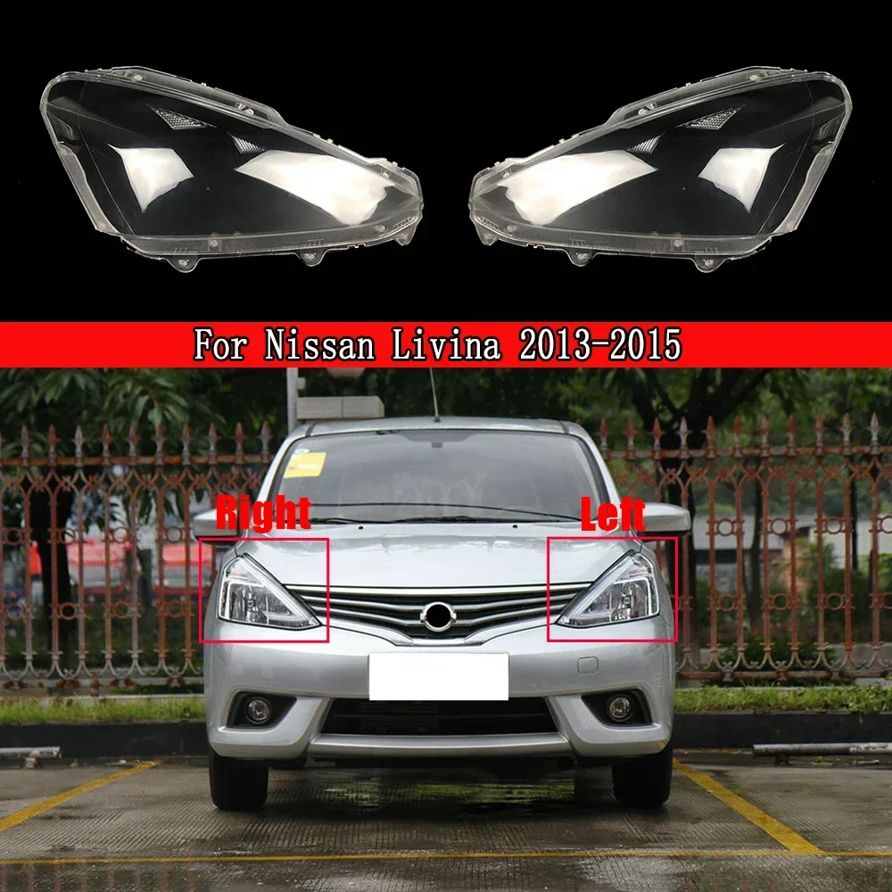 

For Nissan Livina 2013 2014 2015 Headlamp Lamp Shell Headlight Cover Transparent Lampshade Plexiglass Replace Original Lens