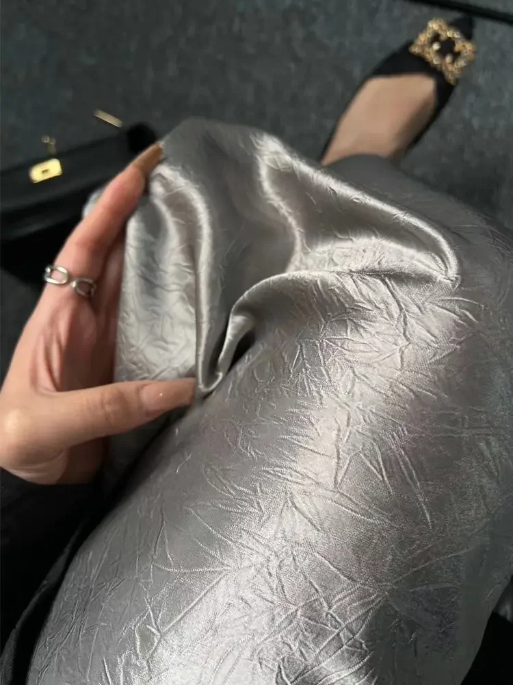 

Высококачественная атласная женская летняя новая универсальная красивая длинная юбка в китайском стиле в западном стиле с рыбьим хвостом