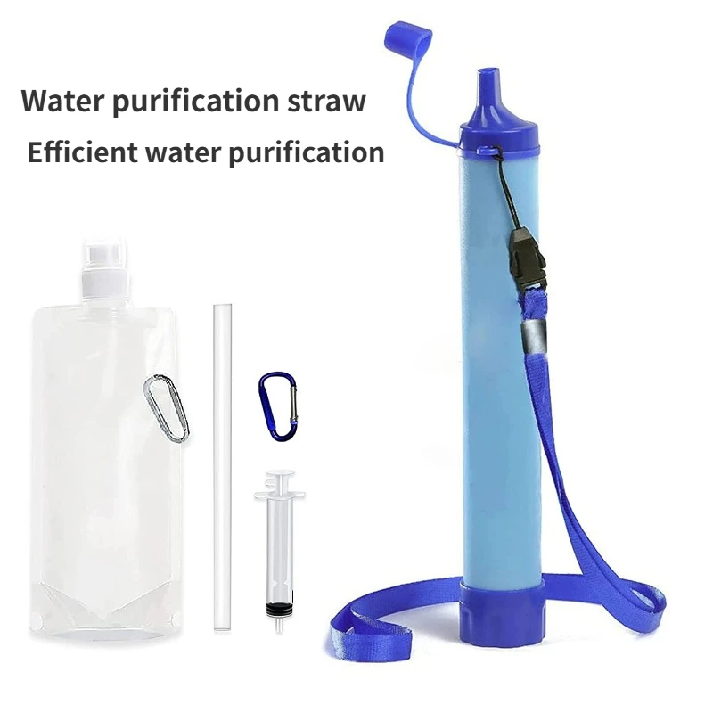 Outdoor Water Purifier Portable Water Filter Camping Hiking Survival Purifier for Streams Lakes Outdoor Camping & Hiking Trips