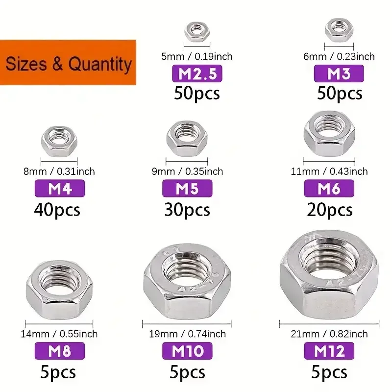 طقم تشكيلة مكسرات عرافة ، فولاذ مقاوم للصدأ ، للبراغي والبراغي ، طقم ، من من من من من من ، من من من ، من من ، من من ، من ، من من