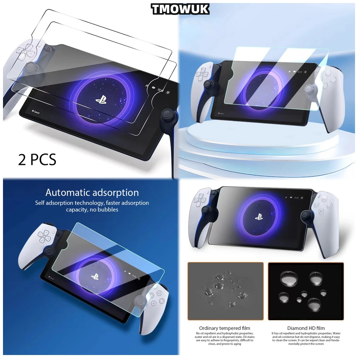 

Premium Tempered Glass Screen Protector For Sony PlayStation Portal 5 PS5 Transparent Anti-Fingerprint