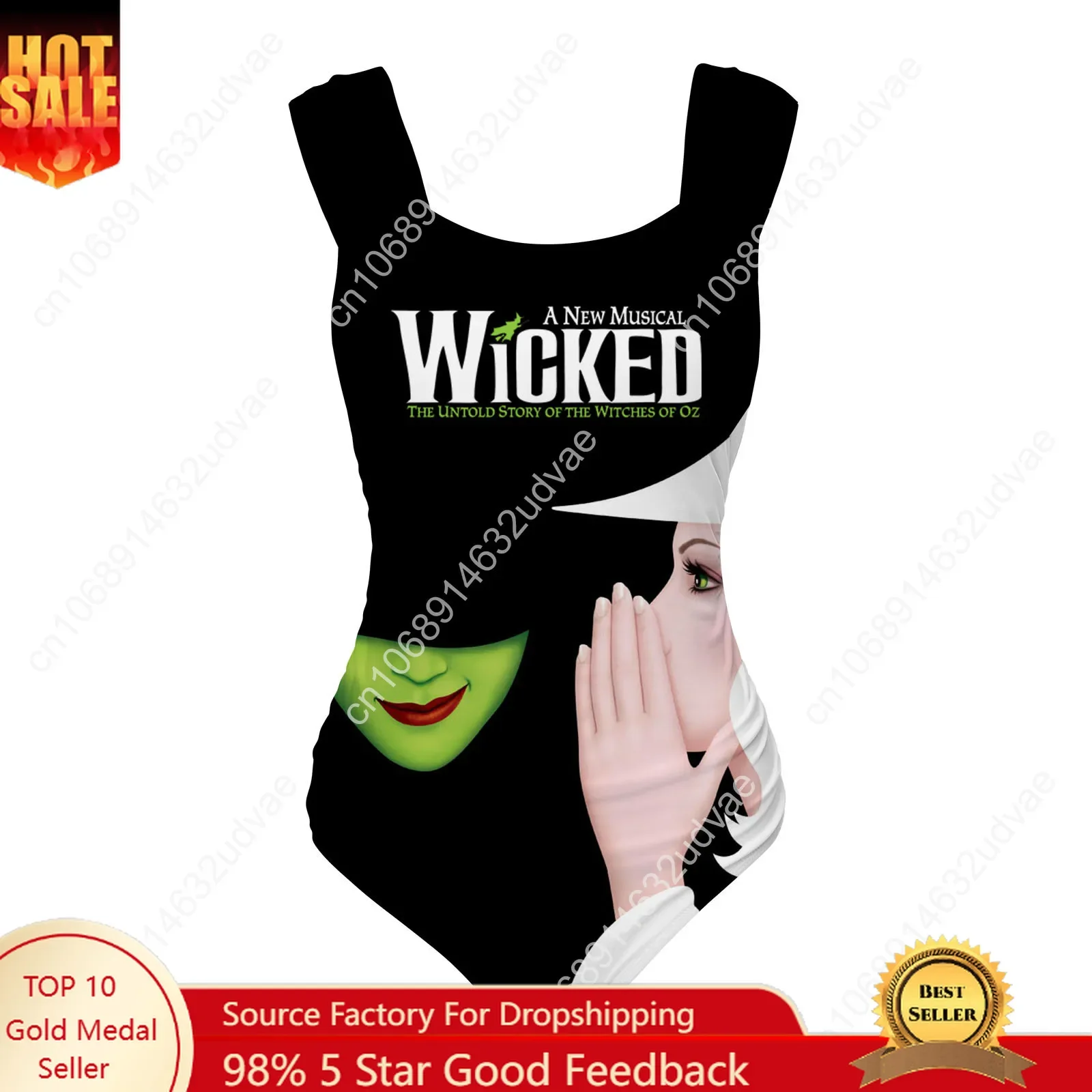 

WICKED He Musical Elphaba Swimsuit Wide Strap Women Bathing Suits Personalized Swimwear Bikini Customize Beachwear