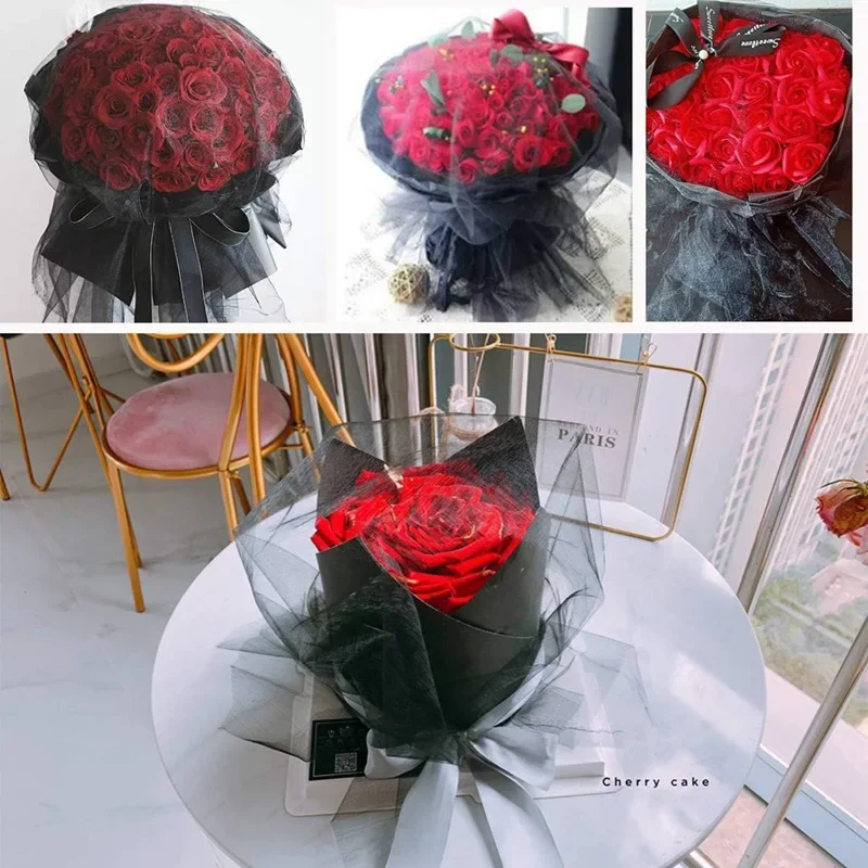 5/10m Organza Tüll Stoff Kristall Organza Rolle, schiere glänzende Stoff für Hochzeits feier Hintergrund Dekor Geschenk verpackung DIY Handwerk – Detail 4