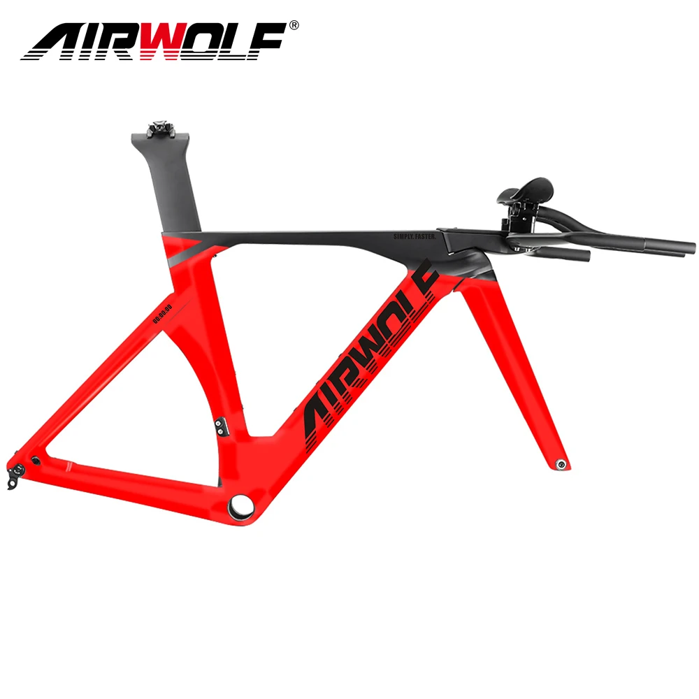 Airwolf Carbon TT Frame Disc Brake Triathlon Bike Frame Carbon TT Bike Inner Cable Time Trial Bicycle Frame Bicycle Cycling