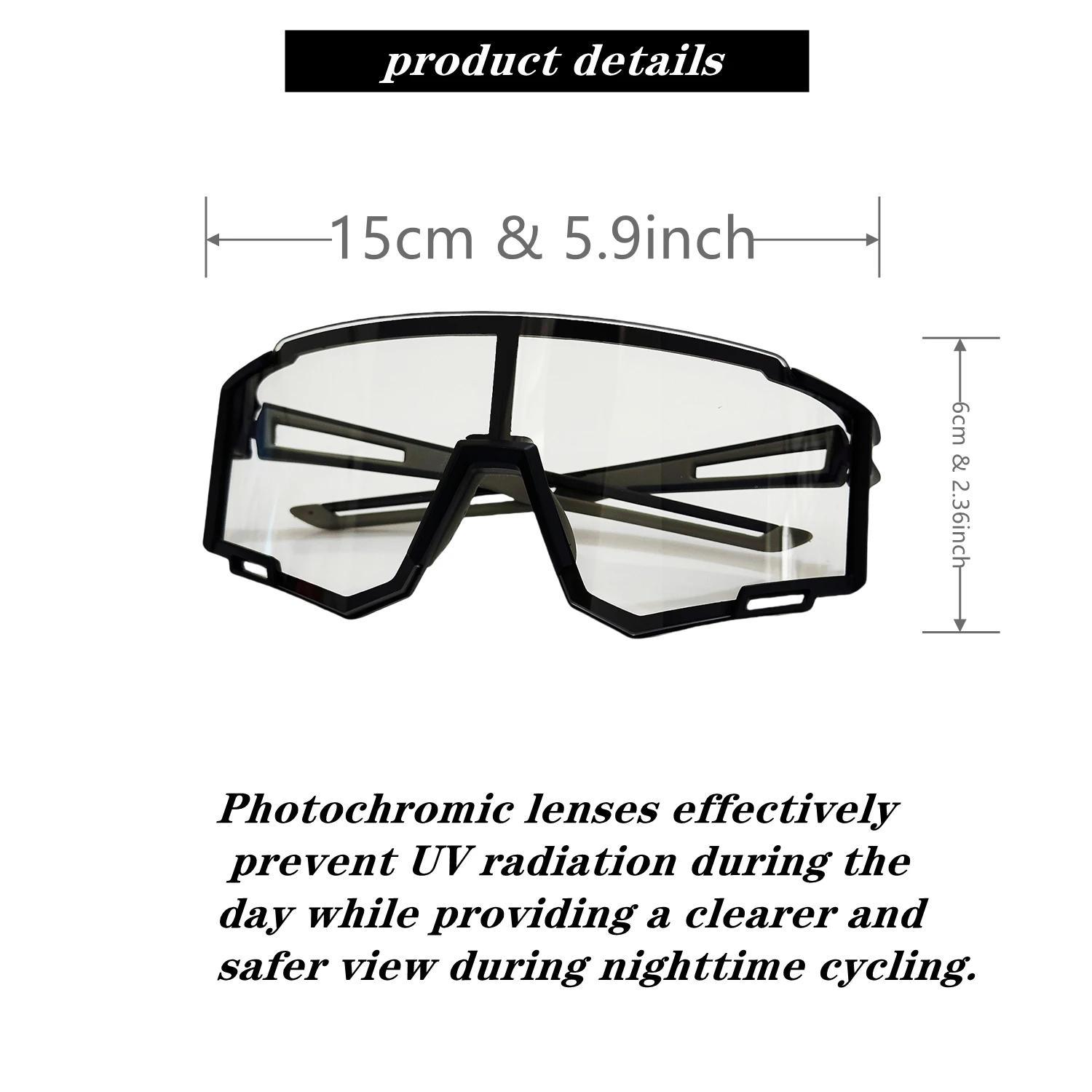 Photochromic cycling sunglasses polarized glasses For bicycles, motorcycles, outdoor sports, climbing, and hiking protective gog