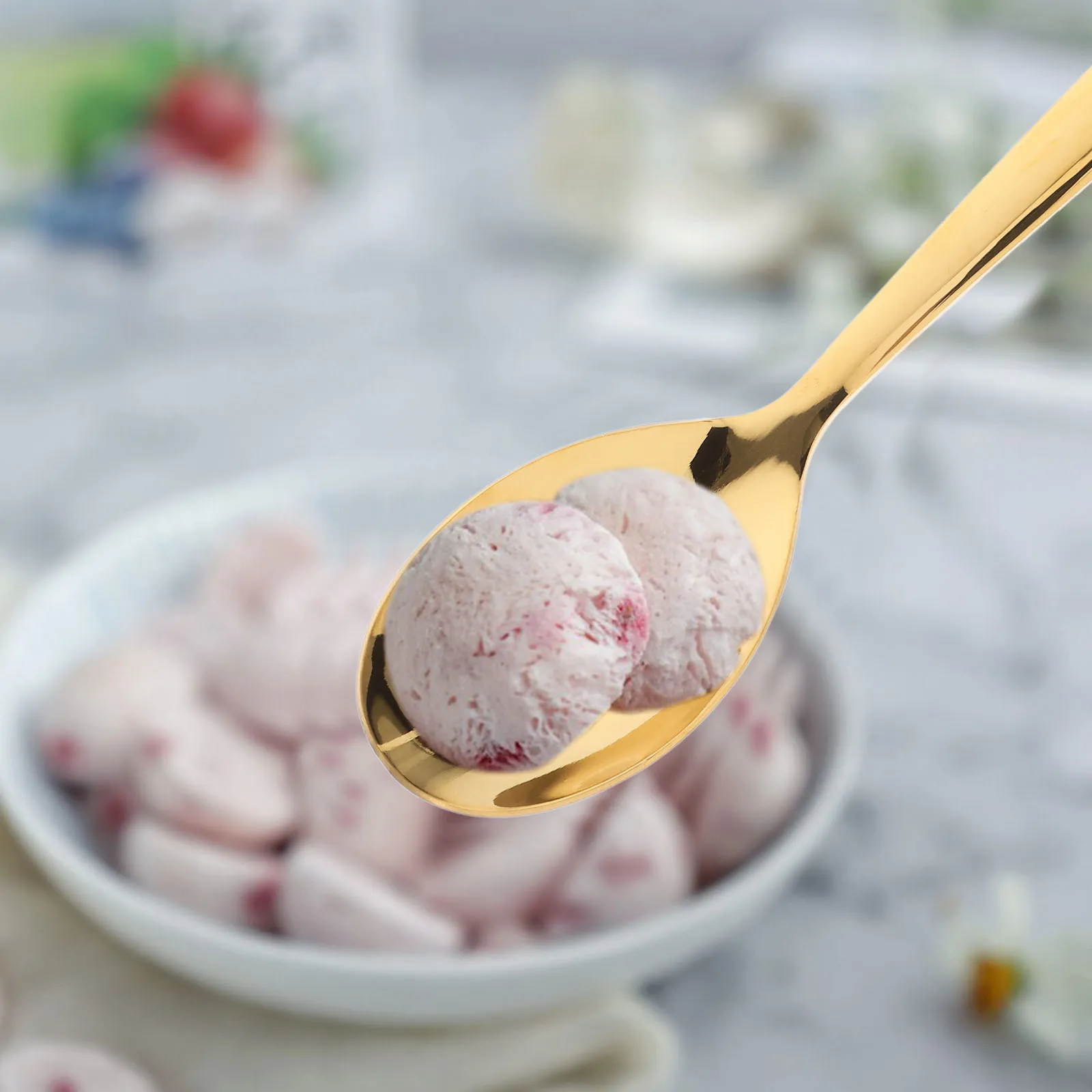 Juego de cucharas de acero inoxidable, cucharas de sopa de fondo plano para cocina, Cereal asiático Ramen, postre, cucharas para servir, cubertería