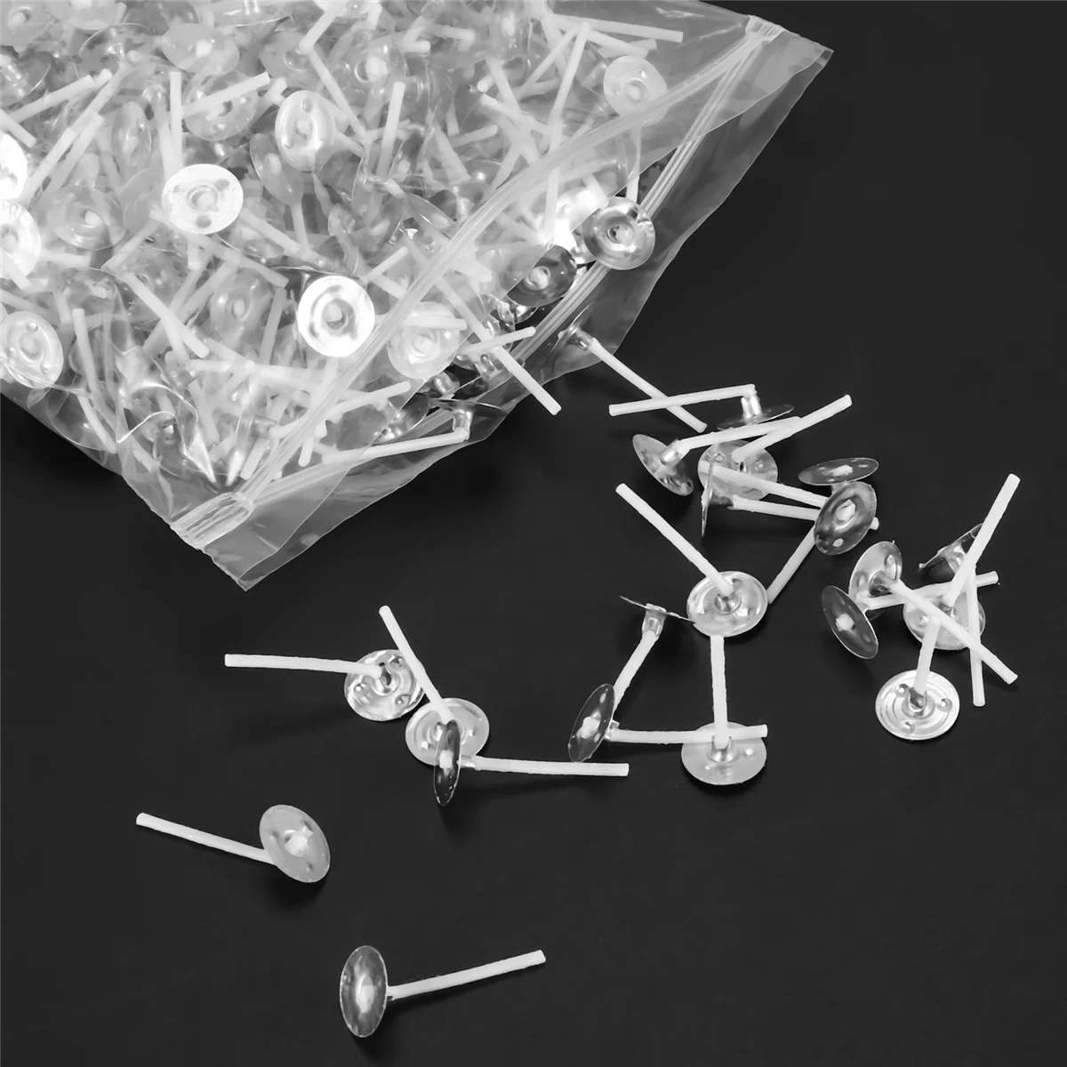 

BVBV 1000Pcs/Lot Candle Wicks 1 Inch Low Smoke Candle Wick with Metal Tabs Tea Light Wicks for Candle Making