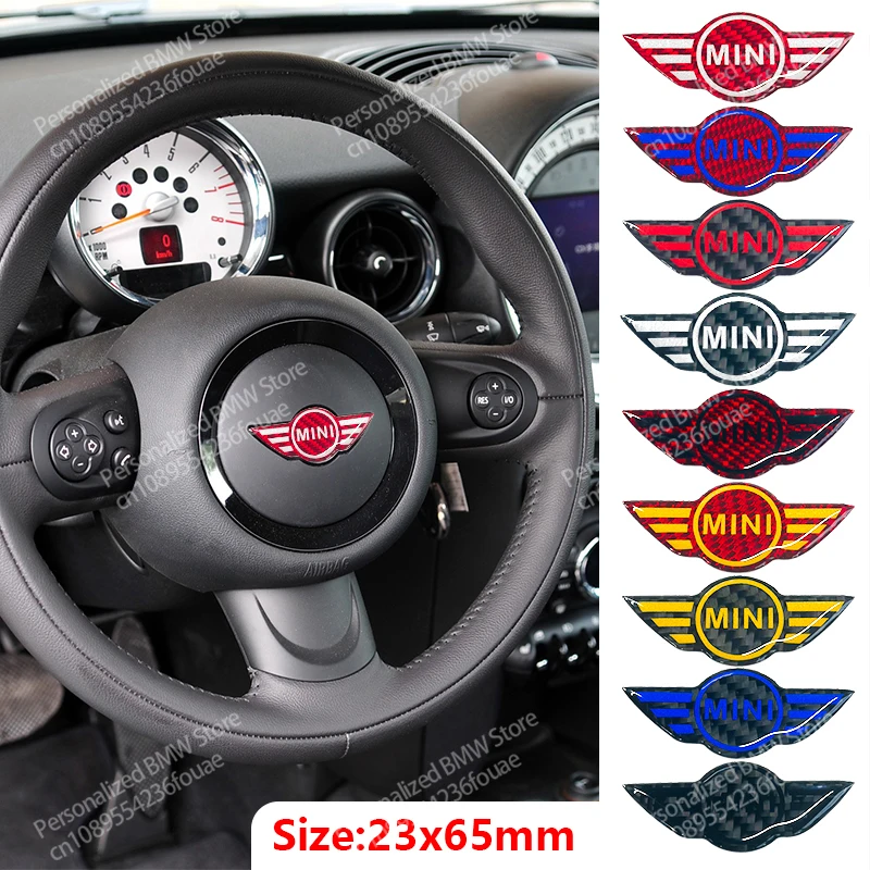 Car Steering Wheel Logo Sticker Badge Logo For Mini Cooper John Cooper Works R50 R52 R53 R55 R56 F54 F55 F56 F60 Car Decoration