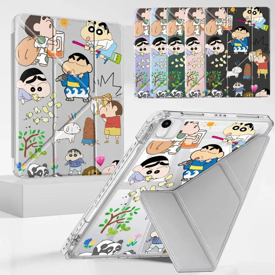 

Y-Fold Holder Cover Crayon Tablet Case For iPad Pro 2025 Air 4 5 M3 M2 1 2 M4 11inch Mini 6 7 Pro 11th 10th 9th 8th 7th 12.9inch