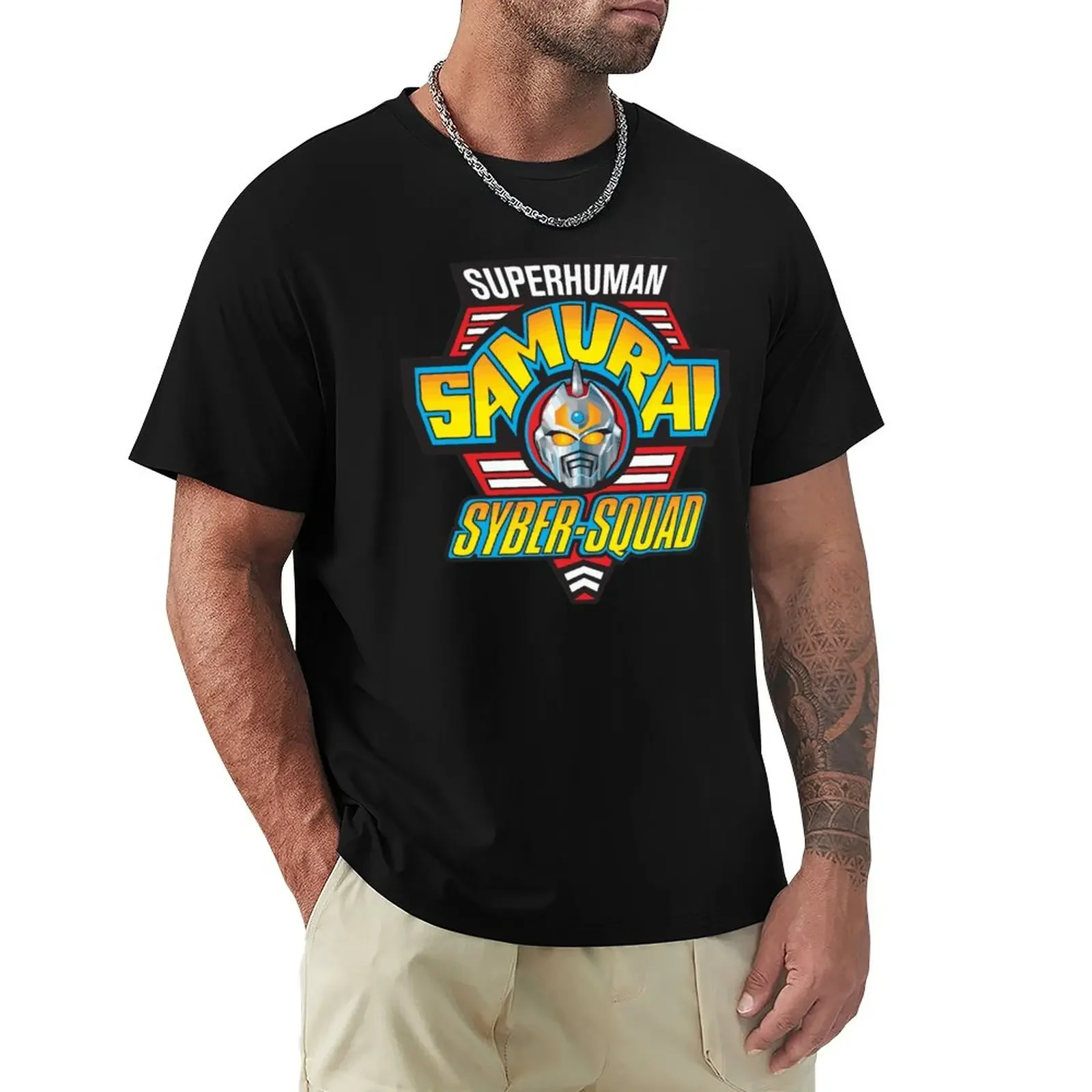 Superhuman Samurai Syber-Squad Logo T-Shirt sublime anime clothes summer clothes fruit of the loom mens t shirts