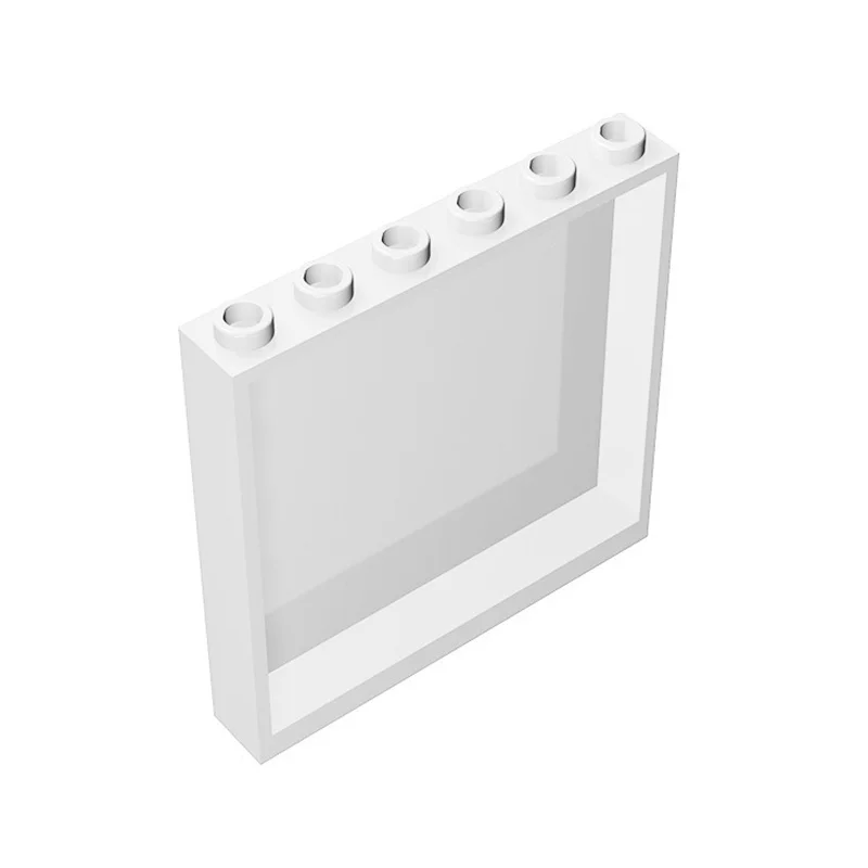 10 Stück MOC-Bausteine 1x6x5 Fensterglas-Haus-Wandelement 59349 Kompatible Bausteine Paneel-Zubehör – Detail 1